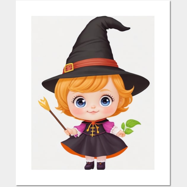 Cute Baby Witch Wall Art by likbatonboot